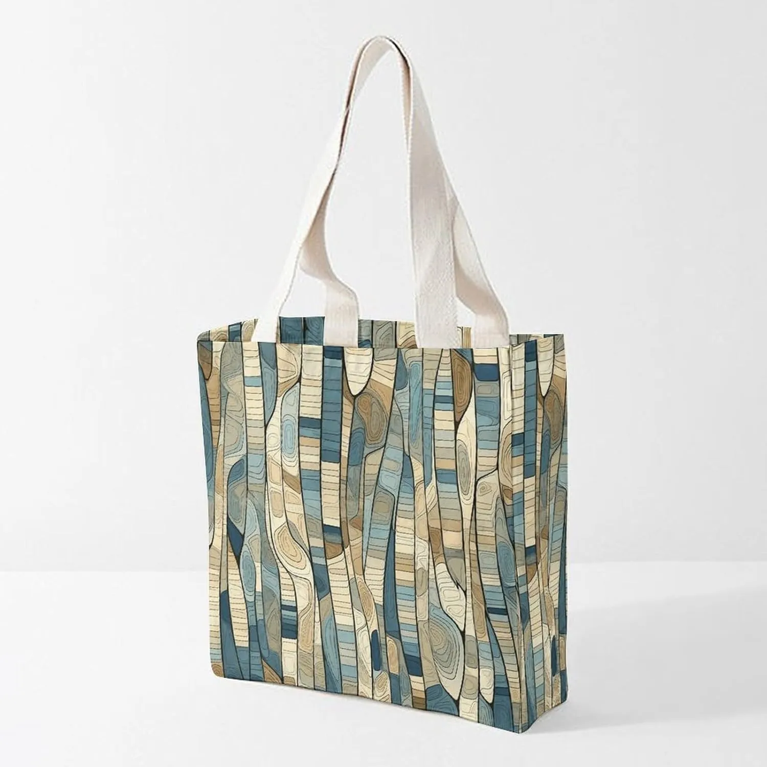 Tote Bag Laptop Handbag Classical Pattern Flowers Grocery Bag Canvas Shoulder Bag Crossbody Bag for Travel