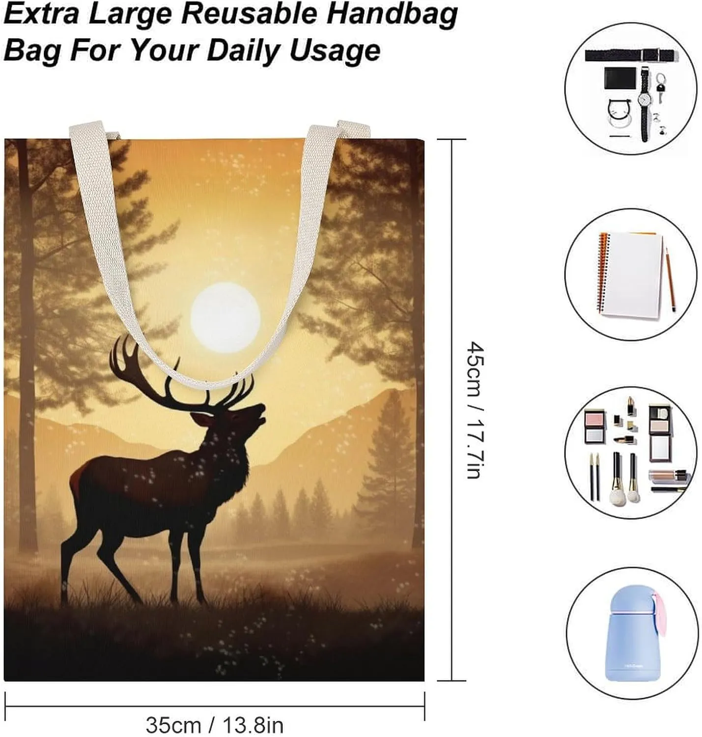 Tote Bag Laptop Handbag Flamingo Palm Trees Leaf Grocery Bag Canvas Shoulder Bag Crossbody Bag for Travel