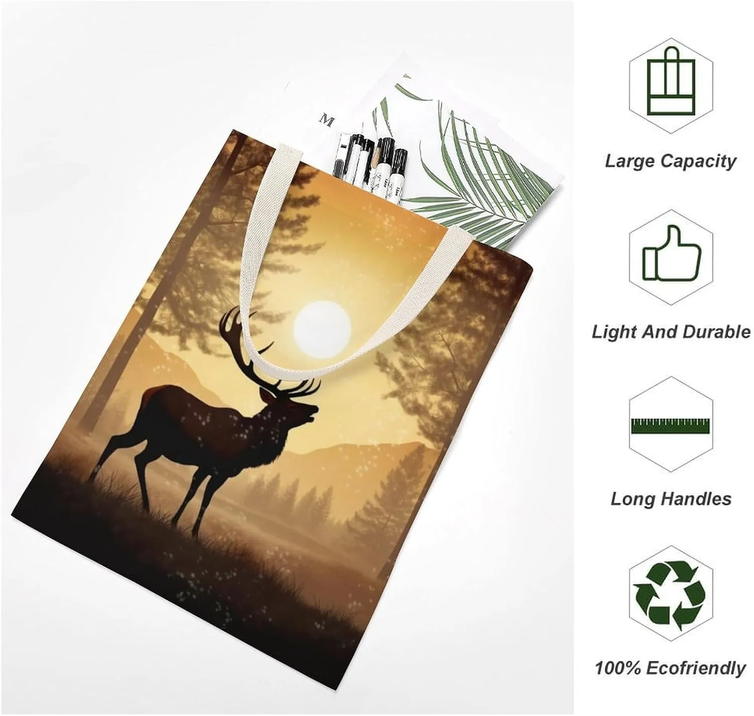 Tote Bag Laptop Handbag Flamingo Palm Trees Leaf Grocery Bag Canvas Shoulder Bag Crossbody Bag for Travel