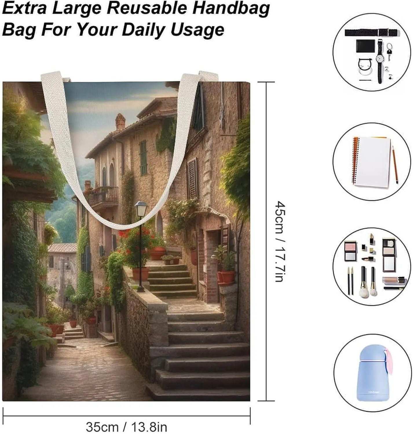 Tote Bag Laptop Handbag Harp Seal Painting Grocery Bag Canvas Shoulder Bag Crossbody Bag for Travel