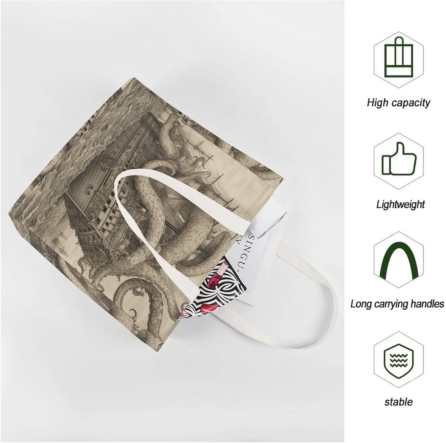 Tote Bag Laptop Handbag Shih Tzu Dog Grocery Bag Canvas Shoulder Bag Crossbody Bag for Travel