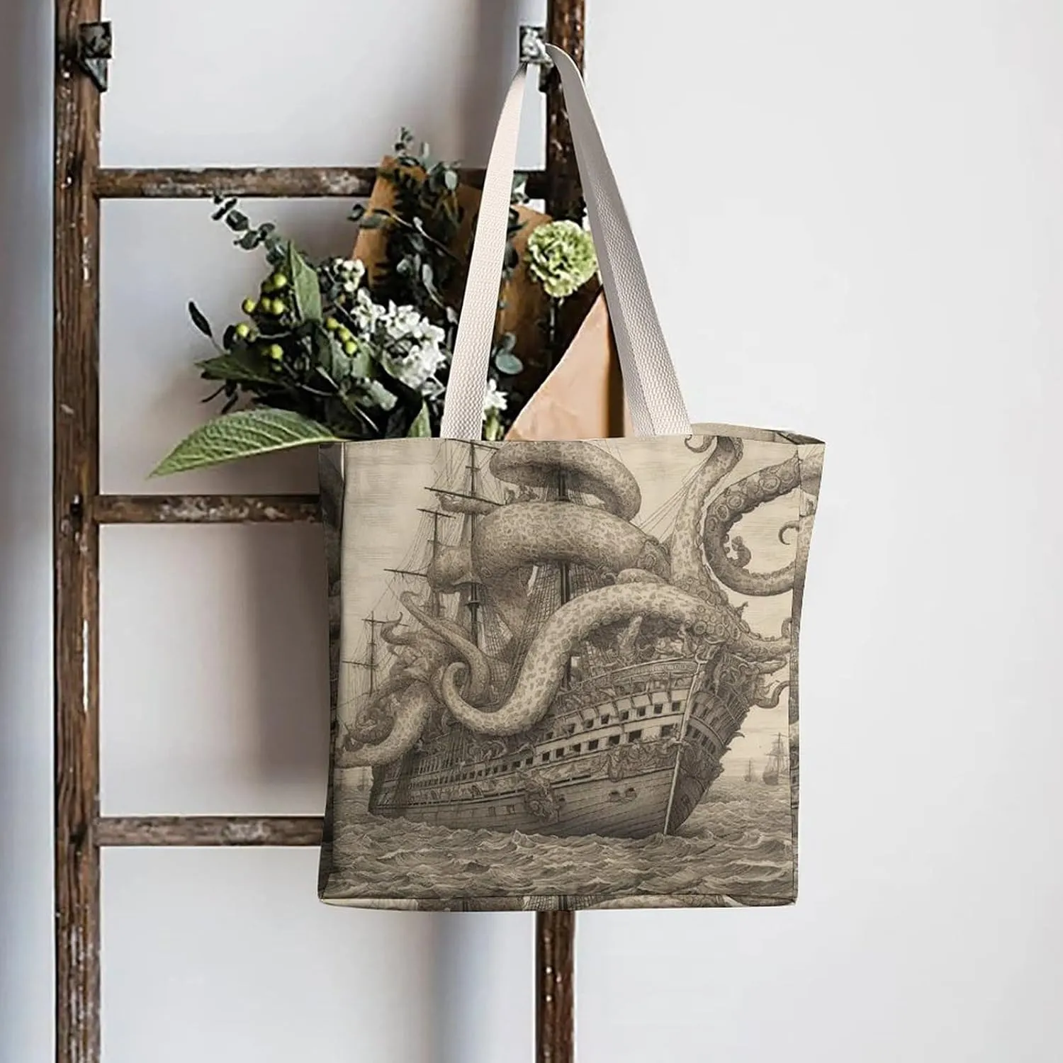 Tote Bag Laptop Handbag Shih Tzu Dog Grocery Bag Canvas Shoulder Bag Crossbody Bag for Travel