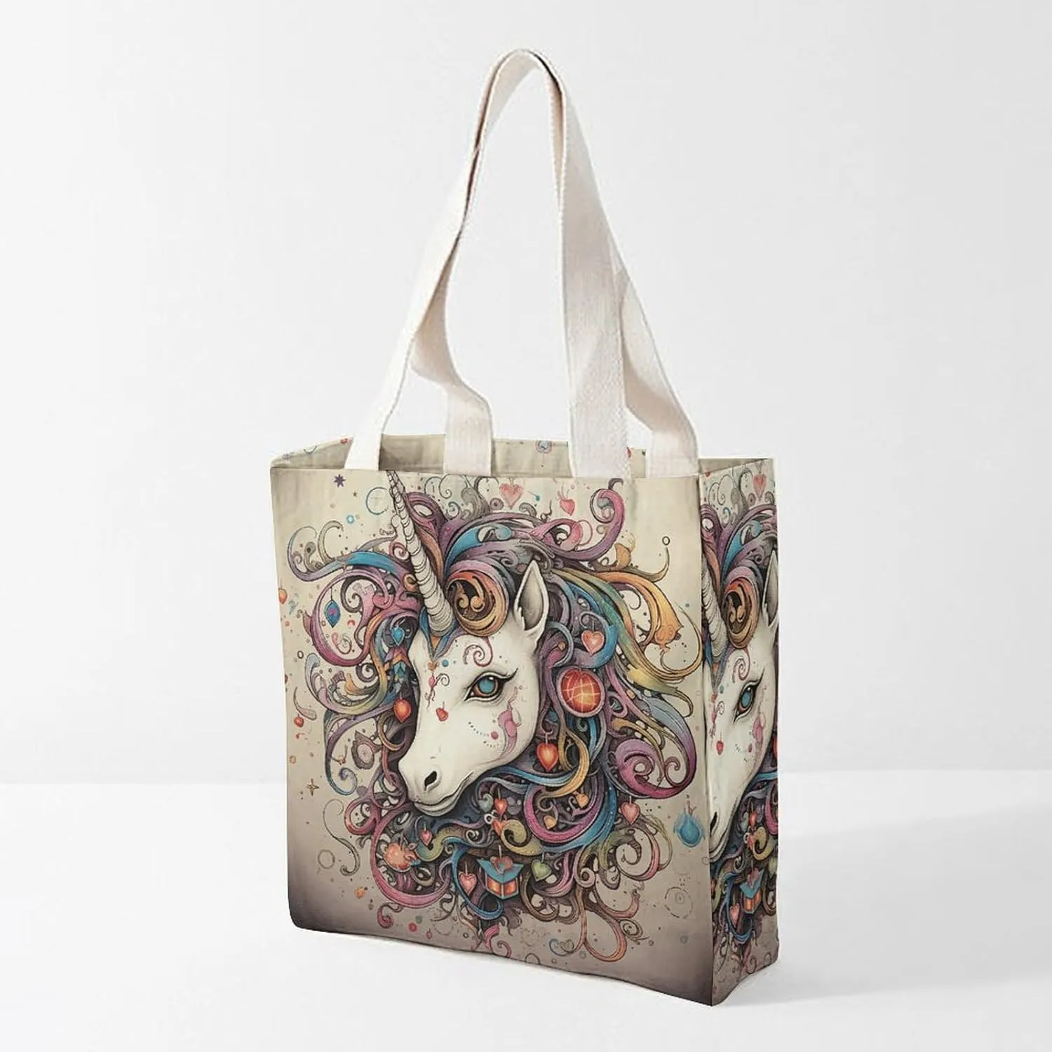 Tote Bag Laptop Handbag Standing in The Field Grocery Bag Canvas Shoulder Bag Crossbody Bag for Travel