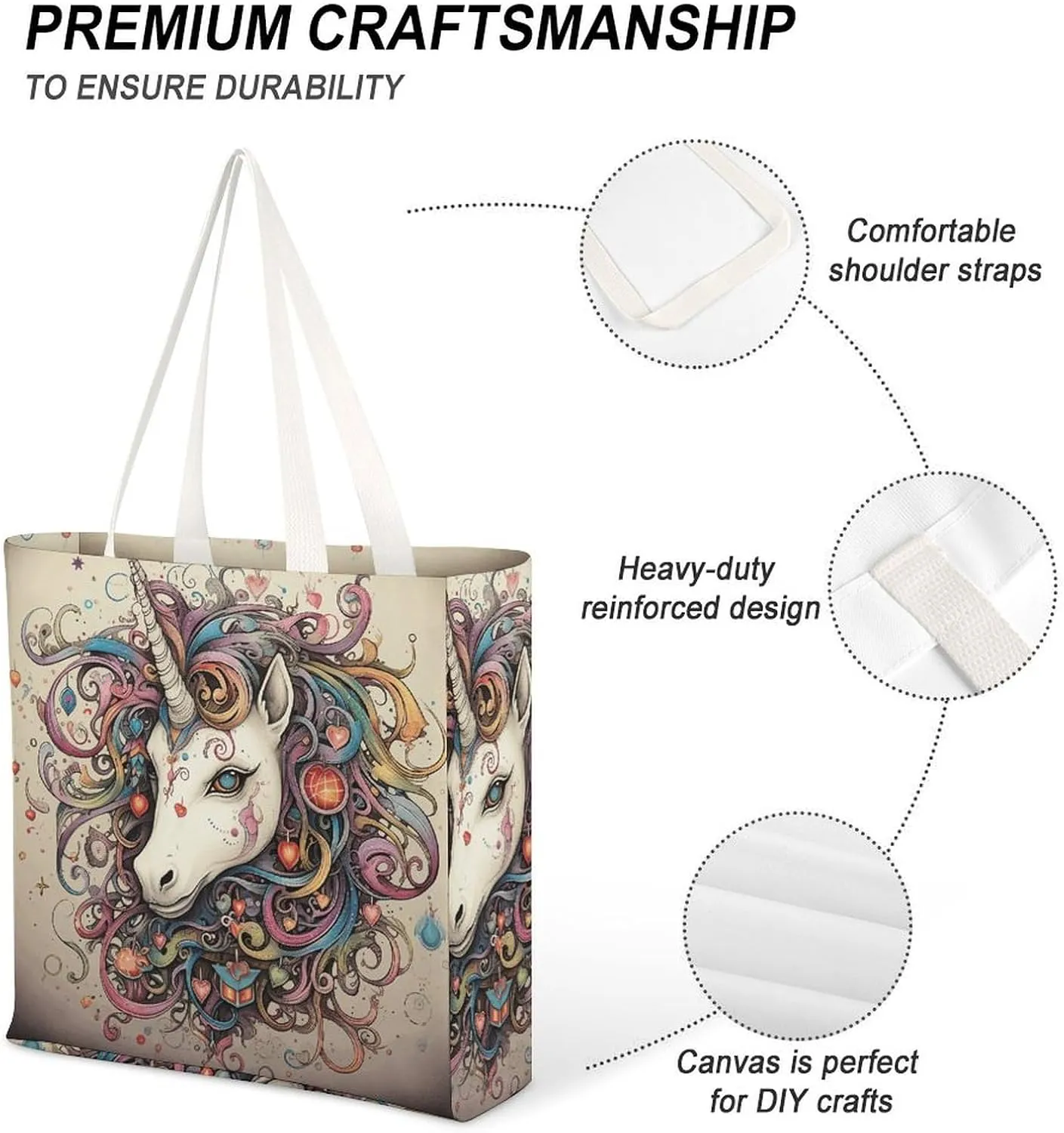 Tote Bag Laptop Handbag Standing in The Field Grocery Bag Canvas Shoulder Bag Crossbody Bag for Travel