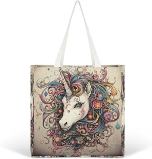 Tote Bag Laptop Handbag Standing in The Field Grocery Bag Canvas Shoulder Bag Crossbody Bag for Travel