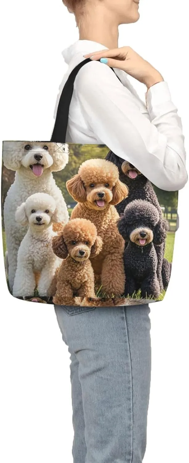 Tote Bag Large Capacity Grocery Bag With Zipper Ringtailed Lemur Shopping Bag Shoulder Bag for Women
