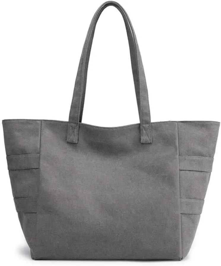 Tote Retro Reusable Satchel Commuter Purse for Women Work Canvas Shoulder Large Capacity Cloth Hobo Handbag