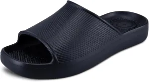 totes Women's Molded Ribbed Texture Slide Sandal