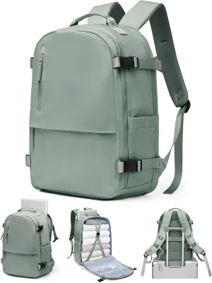 Travel Backpack for Women,Carry on Backpack Flight Approved,Casual Daypacks Cabin Bagage,Hiking Backpack Lightweight Rucksack (Simple, Military Green)