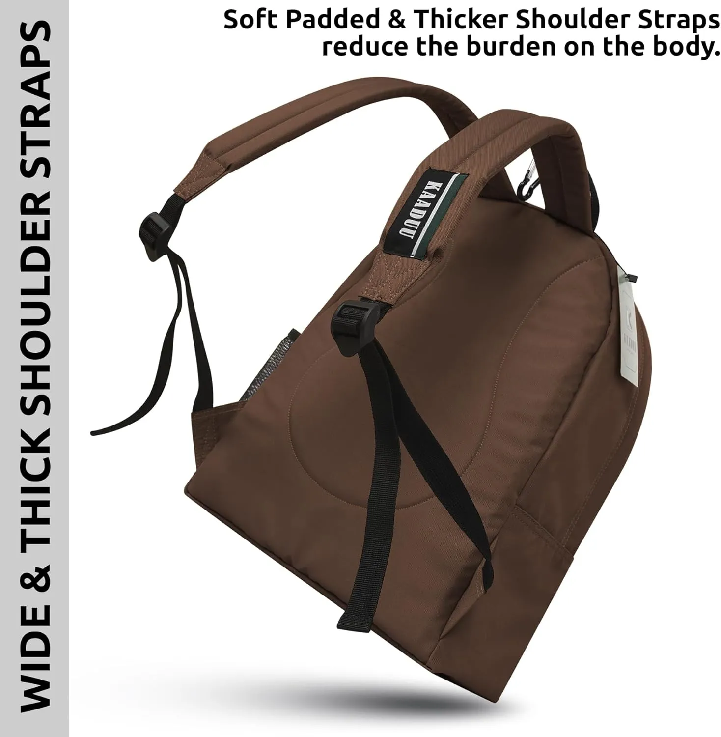 TRAVEL BACKPACK LIGHTWEIGHT CASUAL DAYPACK GYM BACKPACK LAPTOP BACKPACK SPORT BACKPACK RUCKSACK CAMPING BACKPACK 16.5” (Brown)