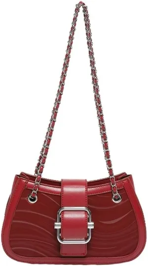 Trendy 2025 Vegan Leather Shoulder Bag for Women: Y2k Crossbody Hobo Tote with Top Handle Satchel Style