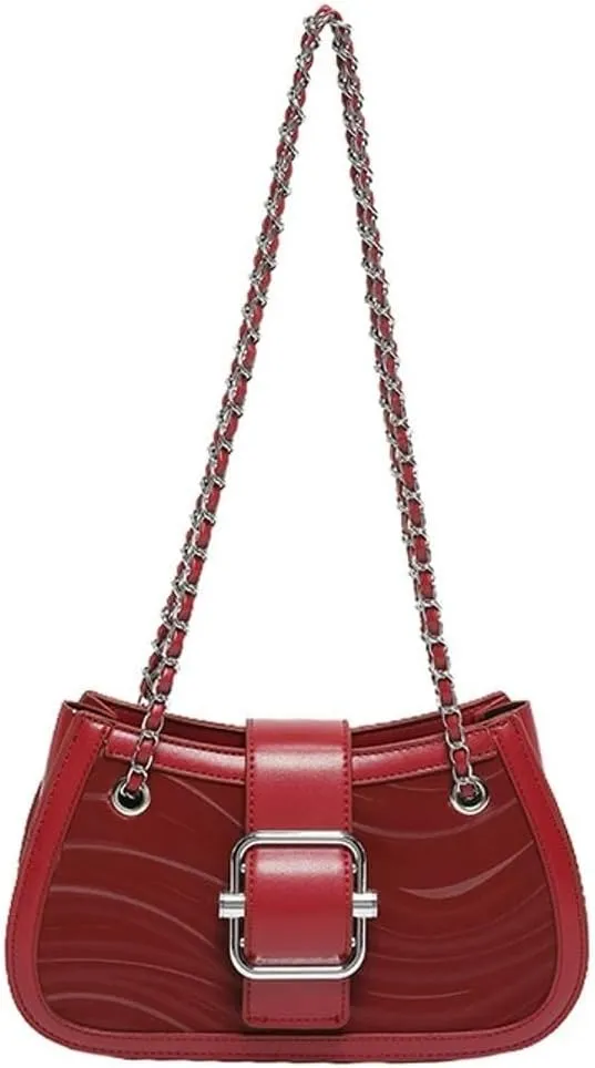 Trendy 2025 Vegan Leather Shoulder Bag for Women: Y2k Crossbody Hobo Tote with Top Handle Satchel Style