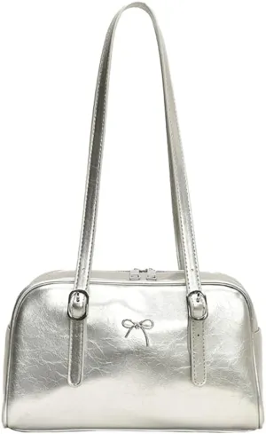 Trendy Boston Bag Women 2025 Spring Bowler Bag Top Handle Purse Shoulder Bags Satchel Handbags with Adjustable Strap