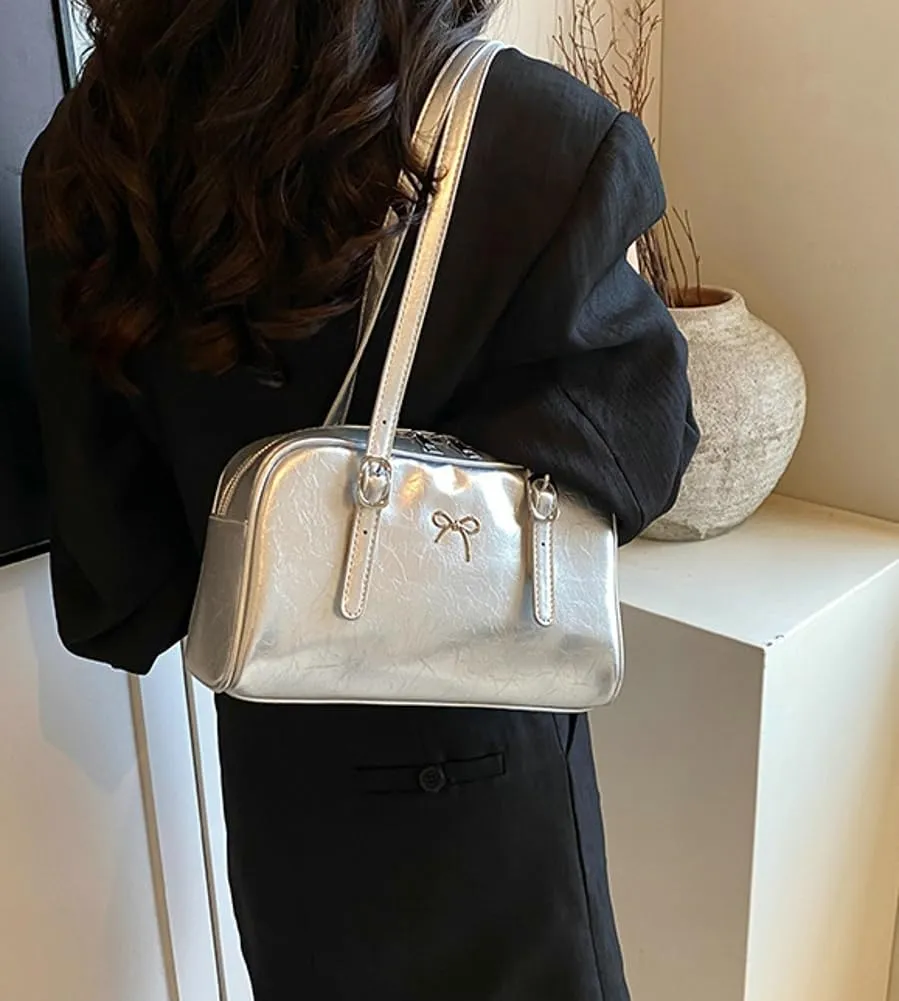 Trendy Boston Bag Women 2025 Spring Bowler Bag Top Handle Purse Shoulder Bags Satchel Handbags with Adjustable Strap