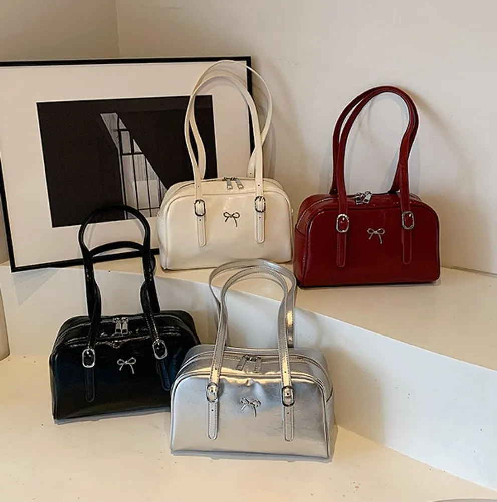 Trendy Boston Bag Women 2025 Spring Bowler Bag Top Handle Purse Shoulder Bags Satchel Handbags with Adjustable Strap