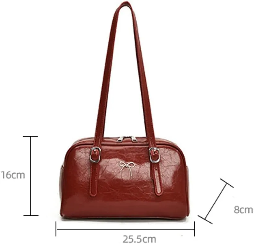Trendy Boston Bag Women 2025 Spring Bowler Bag Top Handle Purse Shoulder Bags Satchel Handbags with Adjustable Strap