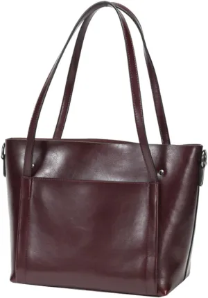 Trendy Genuine Leather Tote Bag for Women Large Shoulder Crossbody Purse Casual Handbag Working Top Handle Satchel