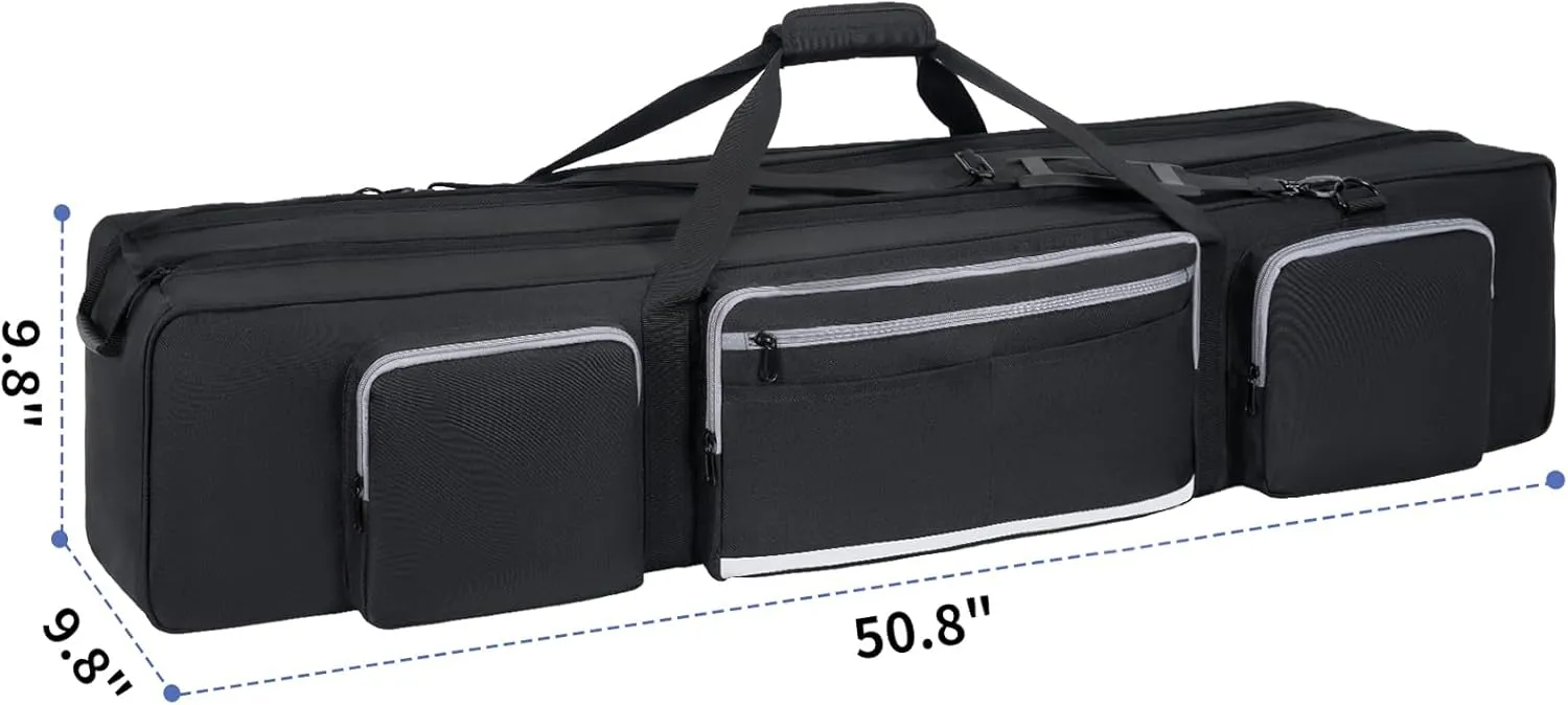 Tripod Bag Heavy Duty Tripod Carrying Case With Padded Divider Light Stand Bag Dual Zipper Tripod Case For Tripods、Monopods, Speaker Stands, Gear, Mic Stand, Tent Pole