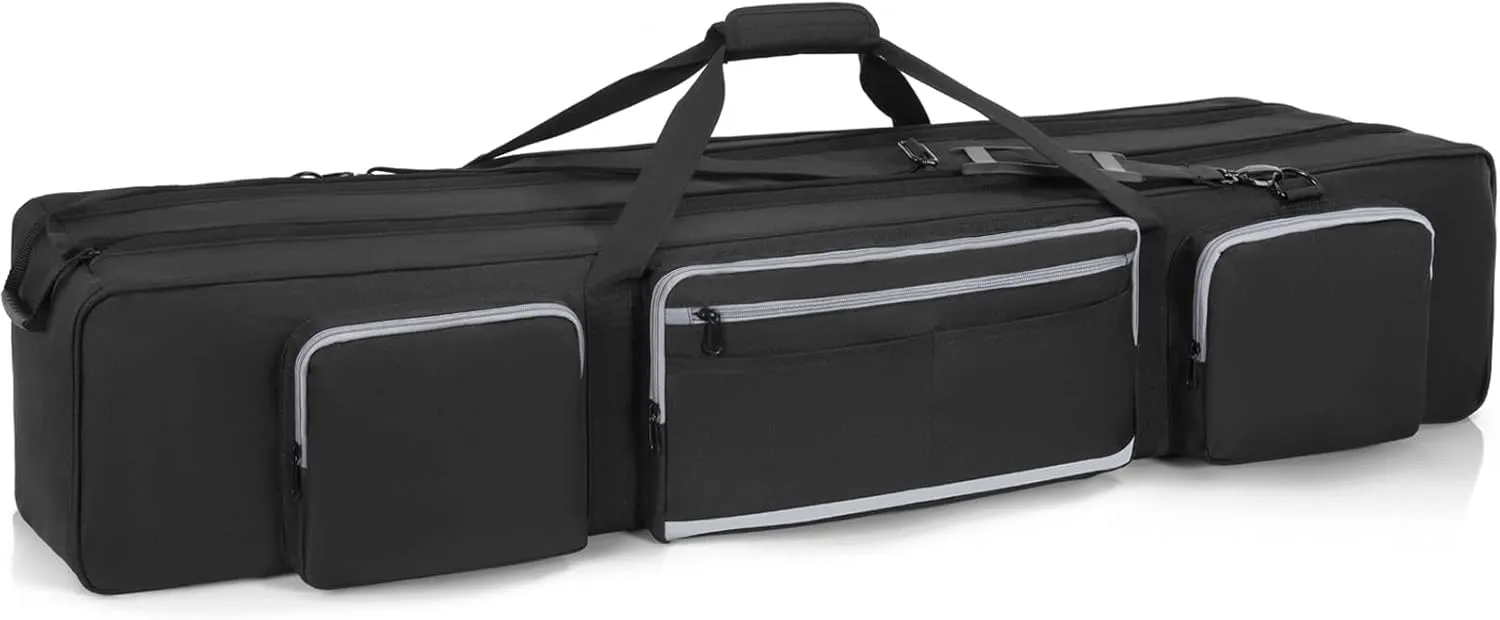 Tripod Bag Heavy Duty Tripod Carrying Case With Padded Divider Light Stand Bag Dual Zipper Tripod Case For Tripods、Monopods, Speaker Stands, Gear, Mic Stand, Tent Pole