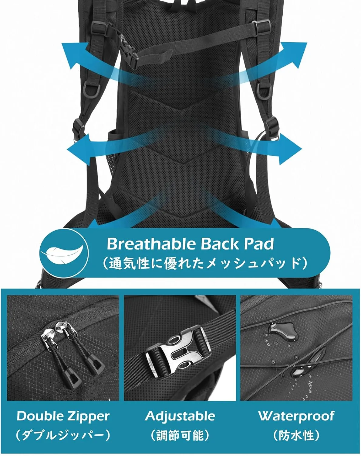 TRIWONDER Hydration Backpack Lightweight Water Pack for Men Women Hydration Pack for Cycling, Running, Hiking and Biking