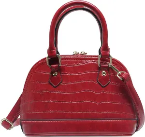U Scinan Patent Leather Top Handle Tote Bag Mini Zip Around Dome Shoulder Bag Shell Shape Cross Body Handbag Purse Satchel