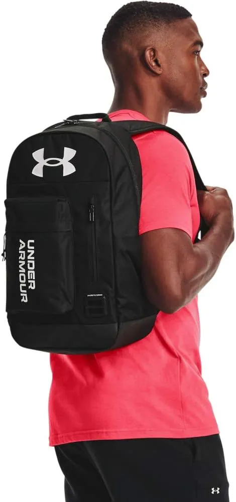 Under Armour Halftime Backpack, Black (001)/White, One Size Fits All
