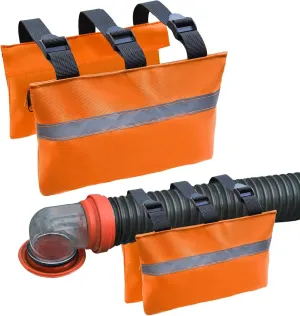 Unifizz RV Sewer Weight Bag for RV Camper Trailers Reduces Accidental Spillage RV Hose Fastening Device with Reflective Strip Septic Hose Weight Bag RV Hose Support Sewer Hose Weights Hold down