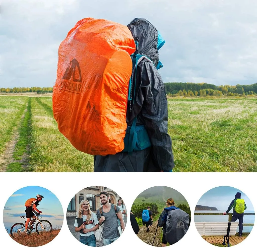 Unigear Backpack Rain Cover Waterproof Rating 5000mm, Ultraportable and Durable with 2 Anti-Slip Buckle Strap, Integrated Carry Pouch Design