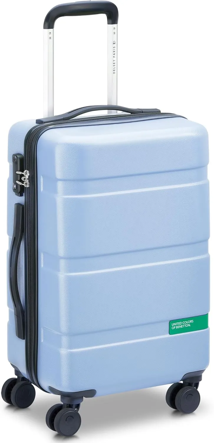 United Colors of Benetton Now Hardside Luggage with Spinner Wheels, Light Blue, Carry-On 19 Inch
