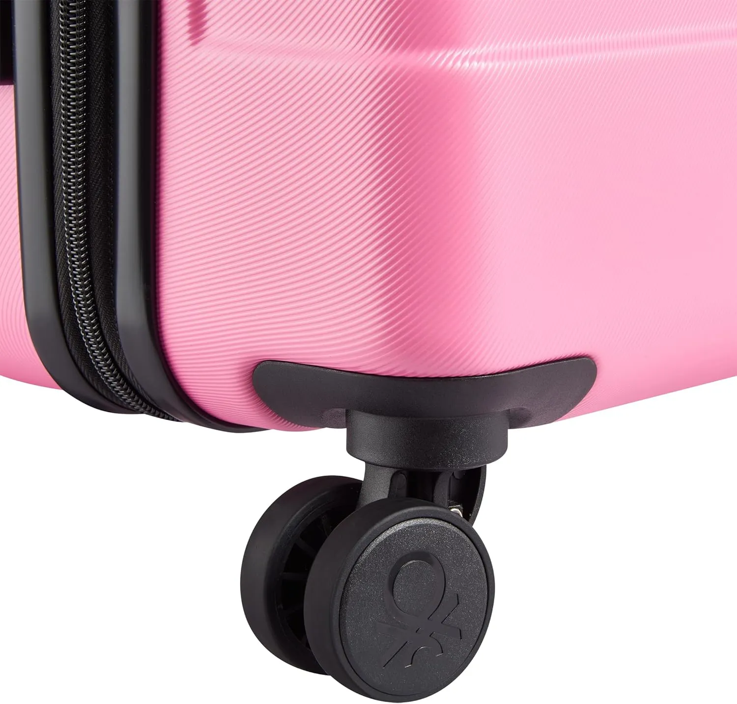 United Colors of Benetton Now Hardside Luggage with Spinner Wheels, Light Pink, Carry-On 19 Inch