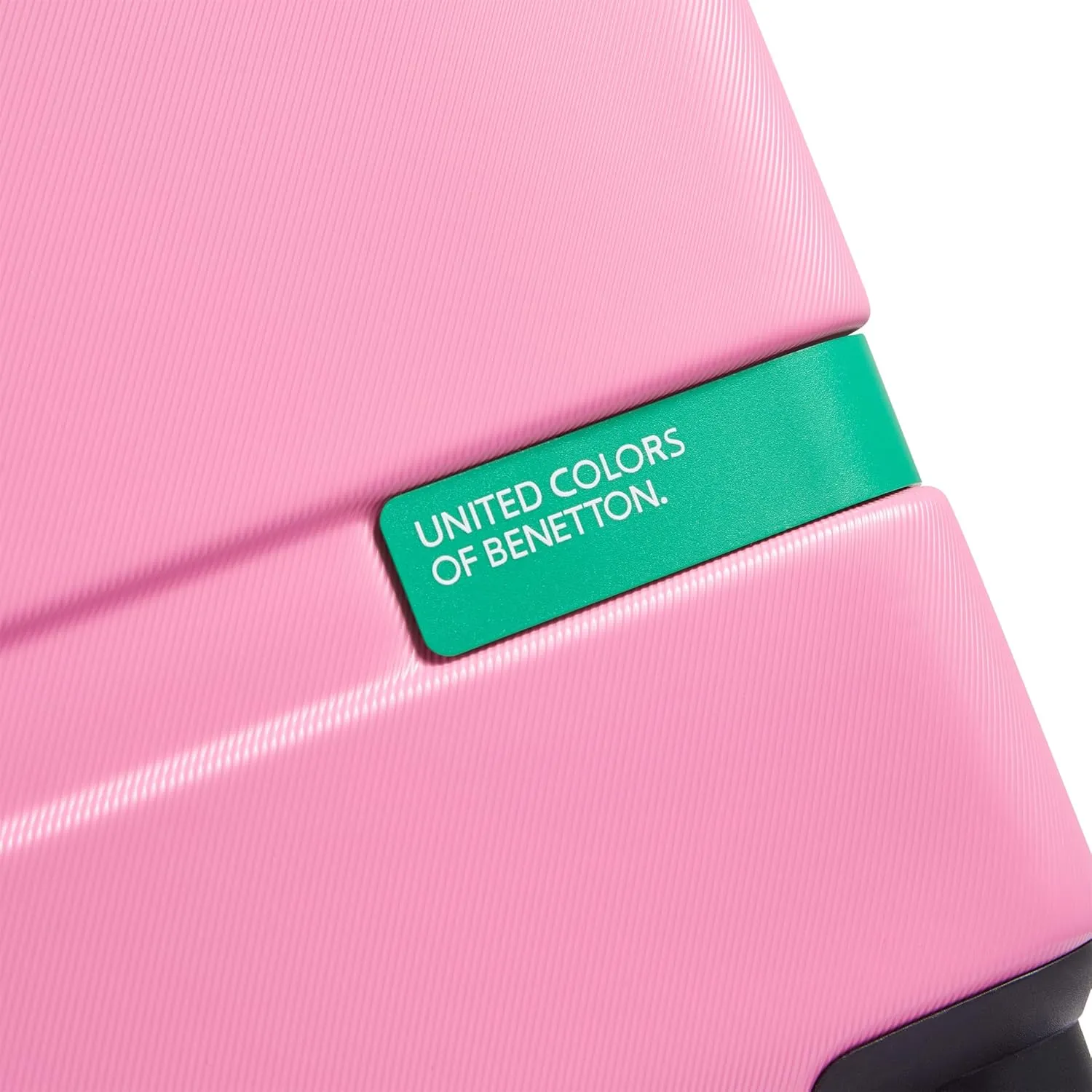 United Colors of Benetton Now Hardside Luggage with Spinner Wheels, Light Pink, Carry-On 19 Inch