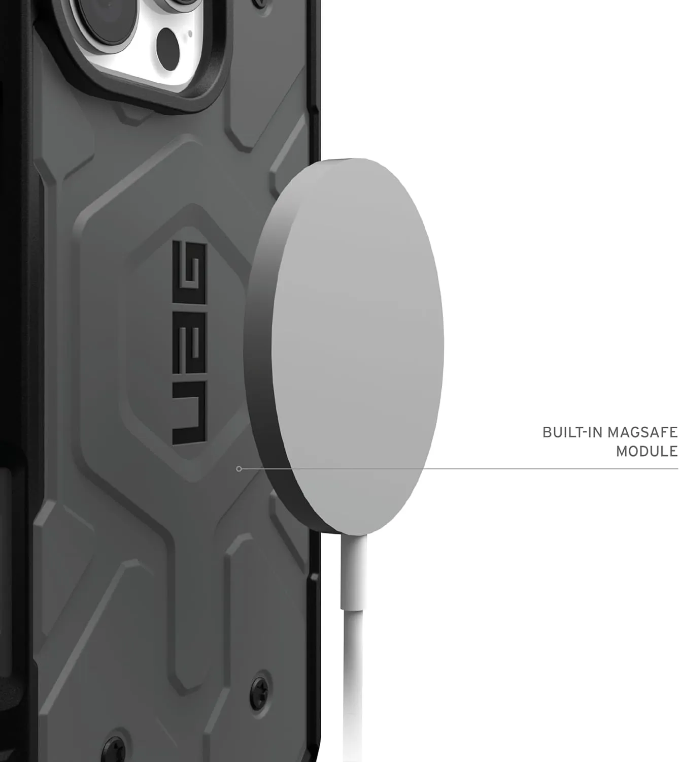 URBAN ARMOR GEAR UAG Designed for iPhone 16 Pro Case 6.3" Pathfinder - Compatible with MagSafe Charging Rugged Shockproof Anti-Slip Military Grade Protective Cover, Silver