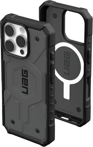 URBAN ARMOR GEAR UAG Designed for iPhone 16 Pro Case 6.3" Pathfinder - Compatible with MagSafe Charging Rugged Shockproof Anti-Slip Military Grade Protective Cover, Silver