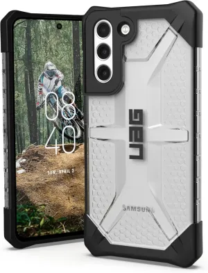 URBAN ARMOR GEAR UAG Designed for ﻿Samsung Galaxy S21 FE Case Clear Ice (﻿﻿SM-G990) Rugged Lightweight Slim Shockproof Transparent Plasma Protective Cover, [6.4 inch Screen]
