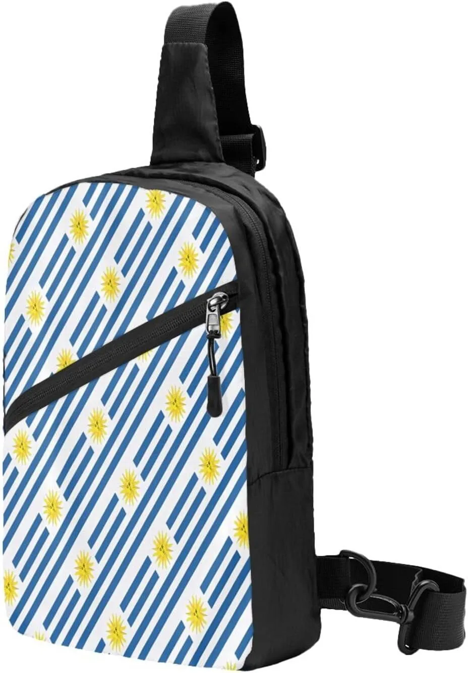 Uruguay Uruguayan Flag Crossbody Bag Portable Sling Bags Foldable Chest Daypack Reusable Sports Shoulder Backpack Diagonally Casual Rucksack Travel Bag