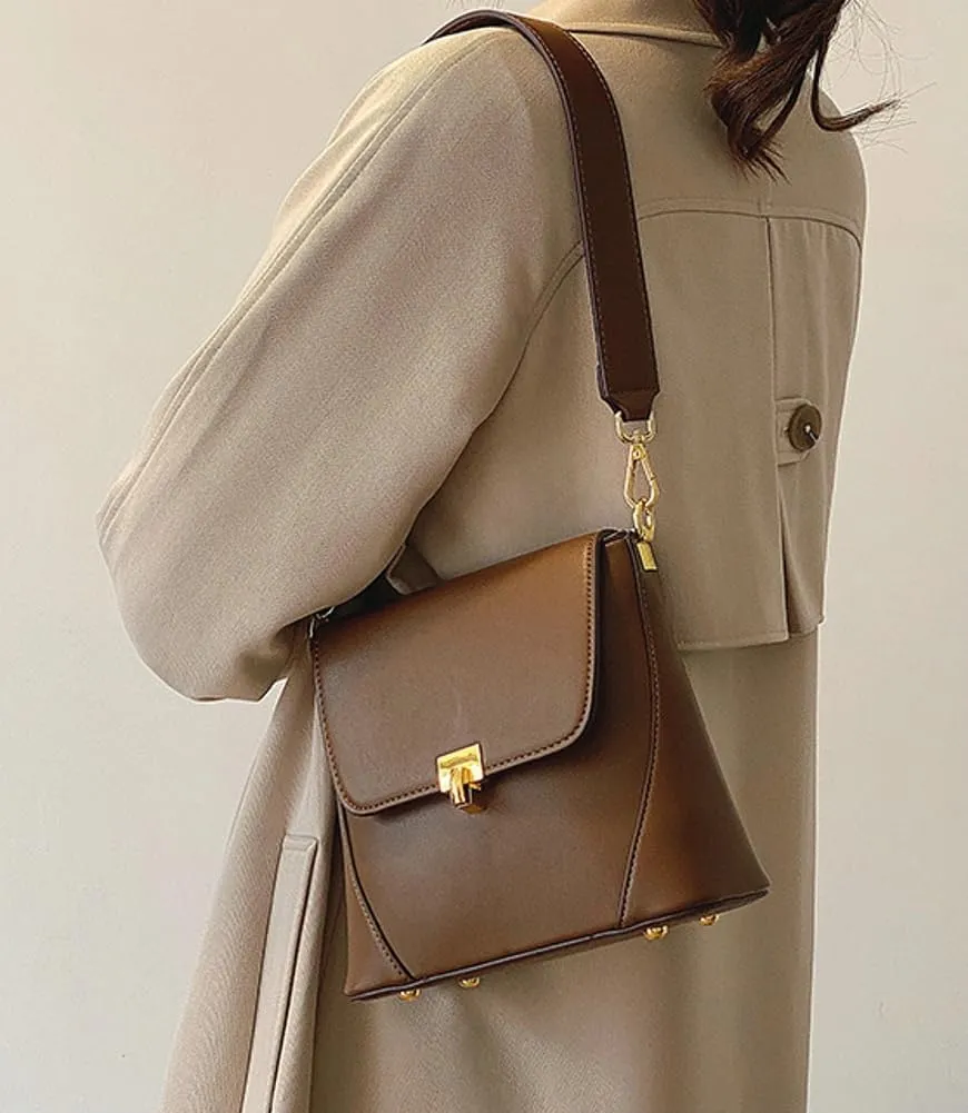 Vegan Leather Crossbody Bag for Women Top-Handle Trendy Purse Designer Shoulder Handbag Bags with Adustable Strap