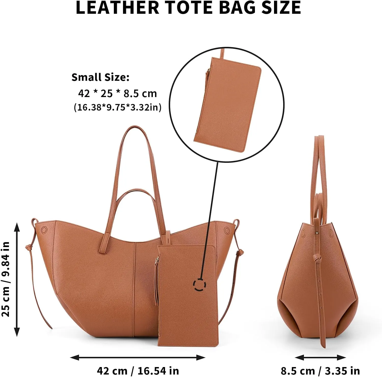 Vegan Leather Tote Handbag Large Capacity Top-handle Purse Shoulder Bags for Woman Trendy Tote Top Handle Satchel
