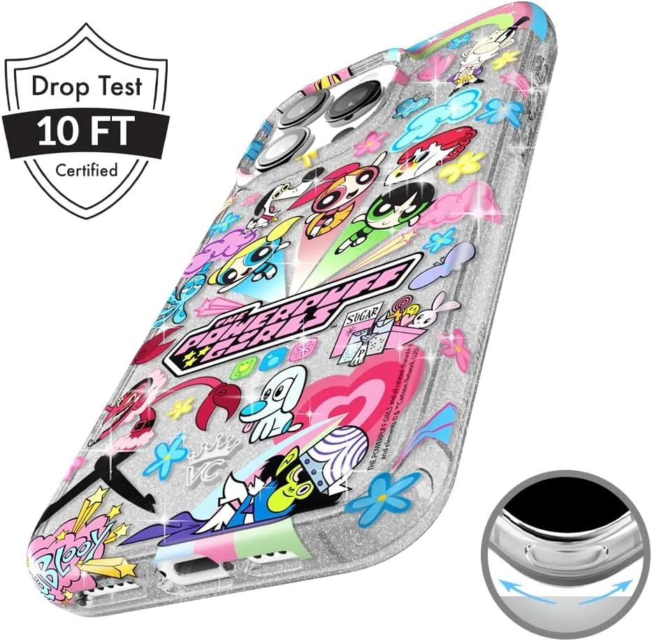VELVET CAVIAR x The PPG for iPhone 16 Pro Case - Compatible with MagSafe [10 ft Drop Tested] - Girly Cute Phone Cover (Girl Power Glitter)