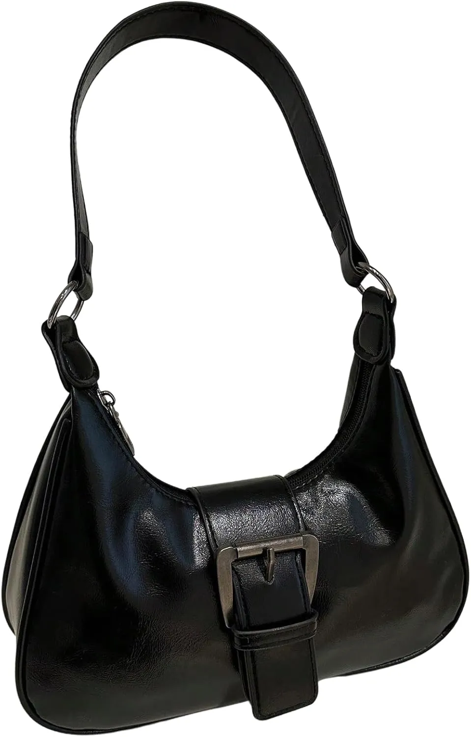 Verdusa Women's Buckle Crossbody Shoulder Bags Retro Top Handle Crescent Underarm Handbag