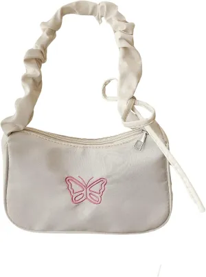 Verdusa Women's Metallic Top Handle Y2k Underarm Bag Zipper Shoulder Handbag