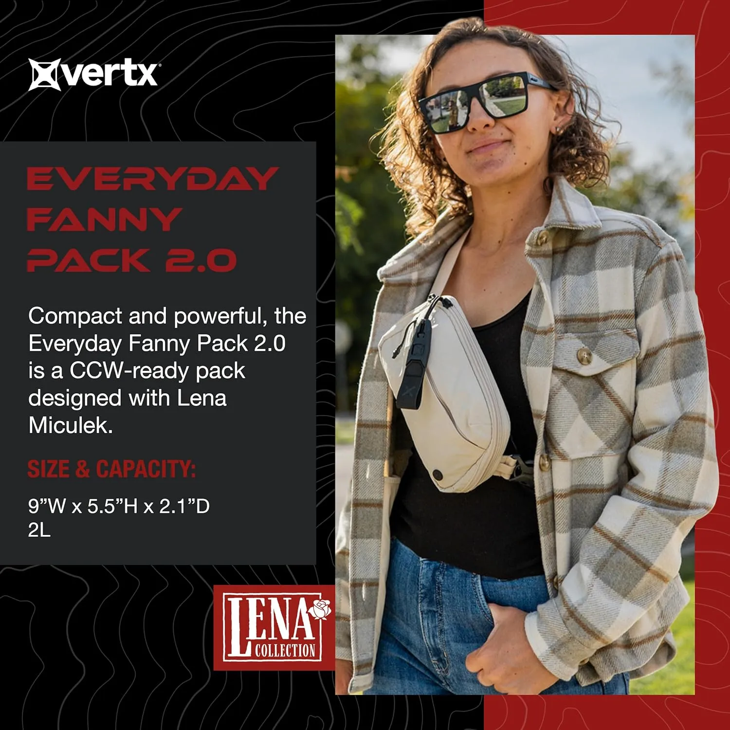 Vertx Everyday Fanny Pack 2.0, CCW Tactical Concealed Carry Waist Bag for Men and Women, Travel, Work, Outdoor, EDC Gear