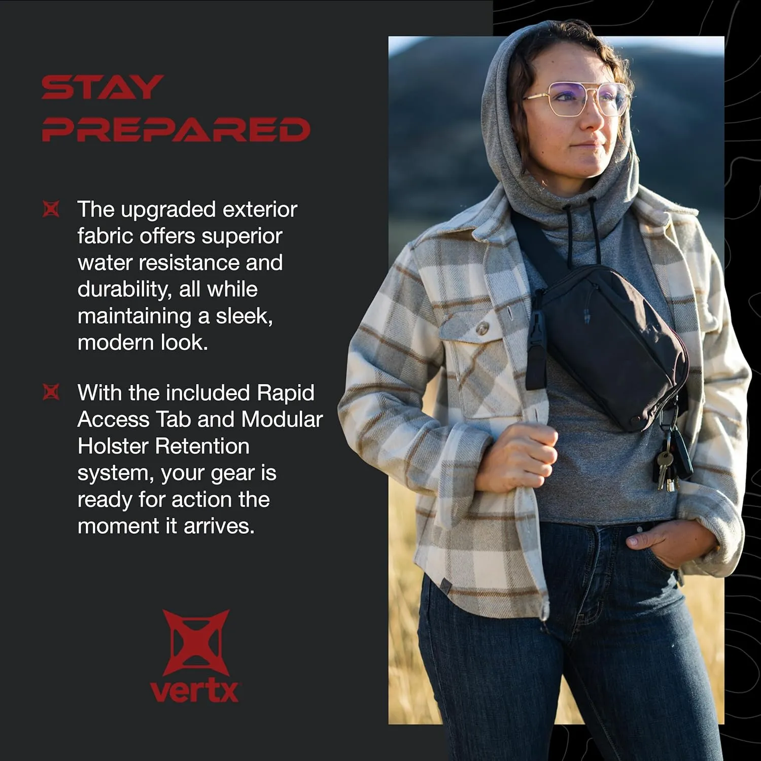 Vertx Everyday Fanny Pack 2.0, CCW Tactical Concealed Carry Waist Bag for Men and Women, Travel, Work, Outdoor, EDC Gear