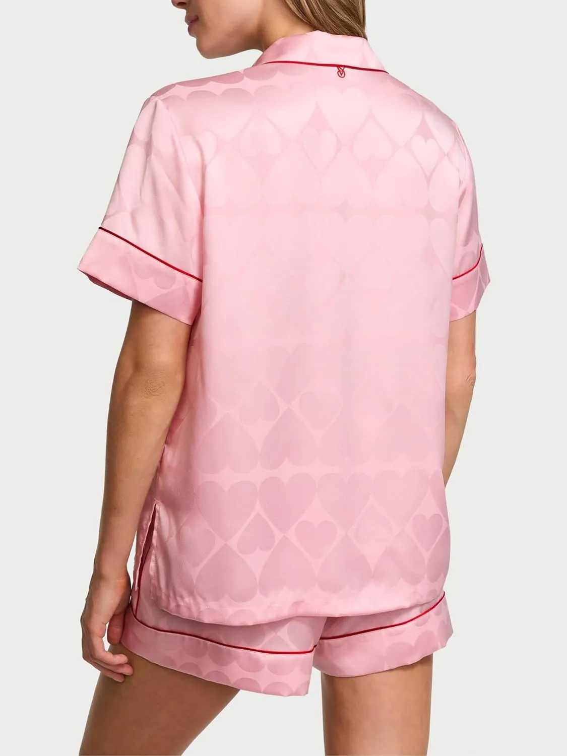 Victoria's Secret Satin Pajama Set, Short Sleeve Button Down Shirt & Shorts, Sleepwear for Women (XS-XXL)