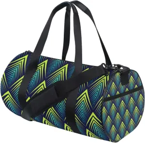 VIKKO Jagged Edge Pattern Gym Duffel Bag Canvas Travel Weekender Luggage Handbag for Men Women Sports and Overnight