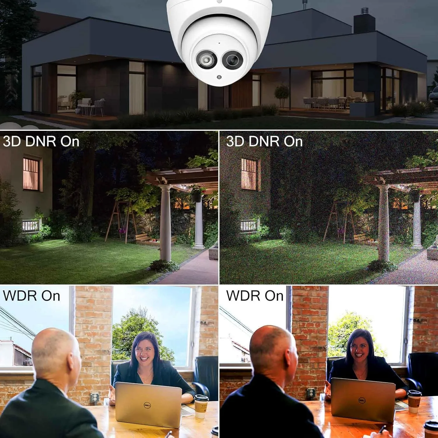 VIKYLIN 6MP IP PoE Security Camera with Mic/Audio,Outdoor Indoor Turret/Dome Surveillance Camera with 2.8mm Wide Angle 165Ft IR Night Vision,WDR,3D DNR,IP67 Waterproof,IVS Detection,DMSS/SmartPss Lite