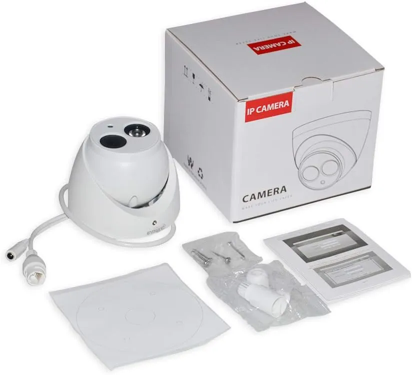 VIKYLIN 6MP IP PoE Security Camera with Mic/Audio,Outdoor Indoor Turret/Dome Surveillance Camera with 2.8mm Wide Angle 165Ft IR Night Vision,WDR,3D DNR,IP67 Waterproof,IVS Detection,DMSS/SmartPss Lite