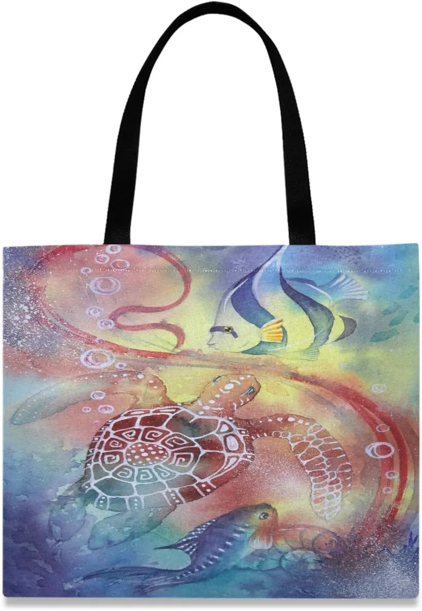 visesunny Canvas Tote Bag Shoulder Bag Shopping Casual Bag Foldaway Travel Bag Handbags for Women Lady Girl Teens