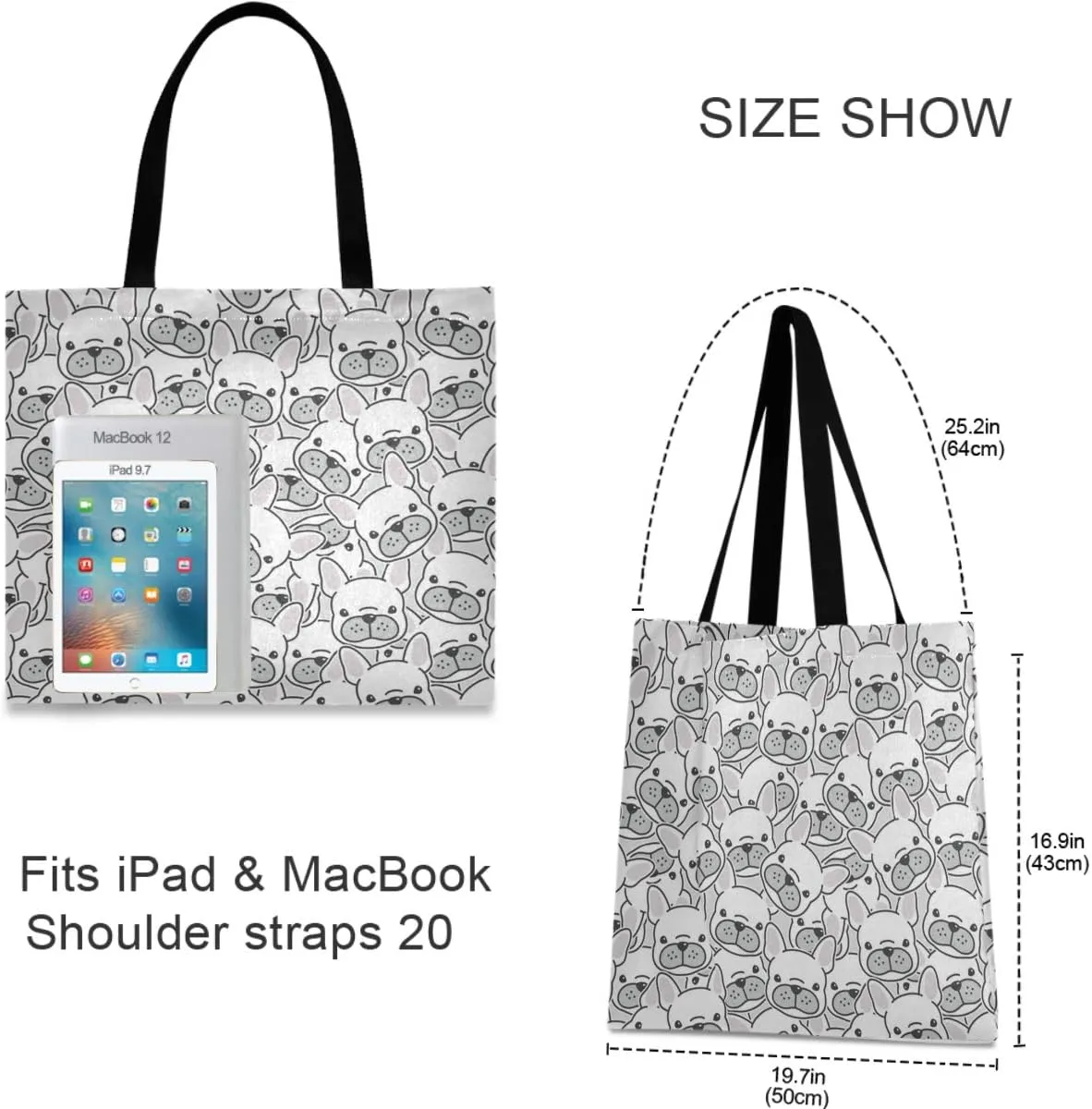 visesunny Canvas Tote Bag Shoulder Bag Shopping Casual Bag Foldaway Travel Bag Handbags for Women Lady Girl Teens