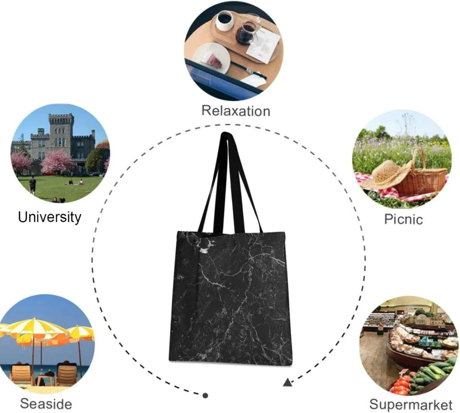 visesunny Large Tote Bag Shoulder Bag Shopping Casual Travel Bag Handbags for Women Lady Girl Teens Gym Beach Daily