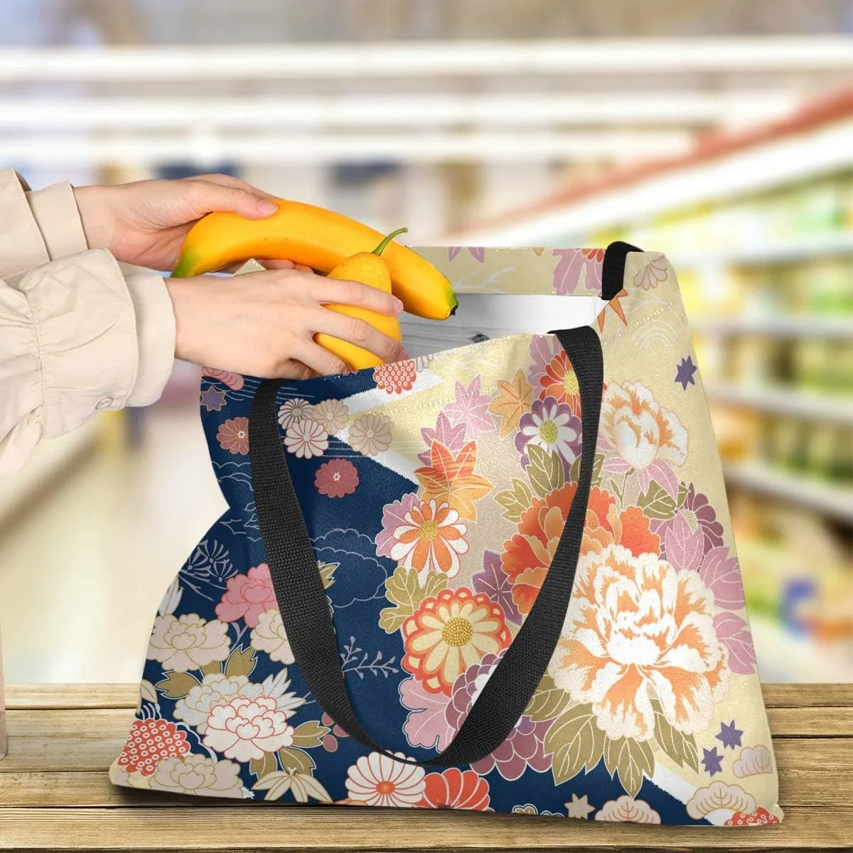 visesunny Large Tote Bag Shoulder Bag Shopping Casual Travel Bag Handbags for Women Lady Girl Teens Gym Beach Daily